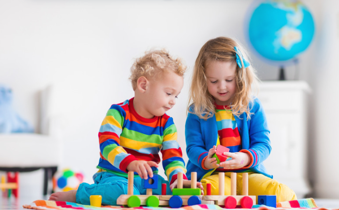 Kids playing with Blocks